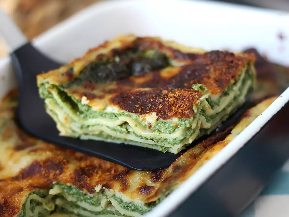Lasagnes végétariennes aux épinards et tofu au Air Fryer