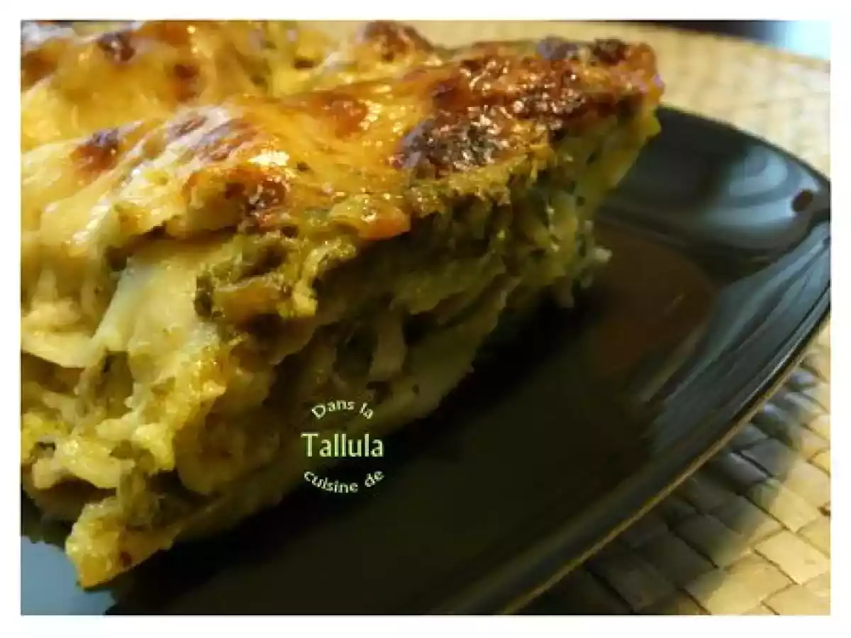 Lasagnes vertes... courgette, dinde et pesto - photo 3