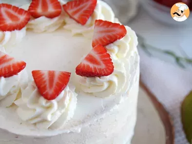 Layer cake aux fraises et crème mascarpone, photo 3