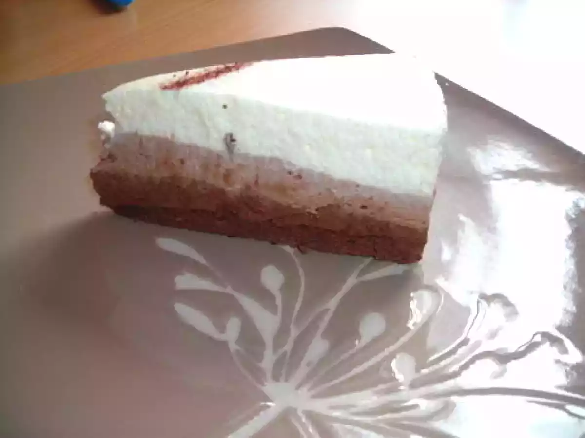 Le 3 chocolats : une mousse de chocolat noir, au lait et blanc !