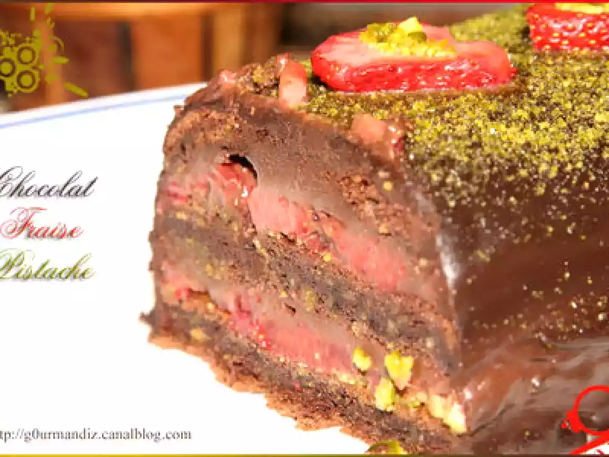 Le 3 étages, chocolat, fraise, pistache - photo 2