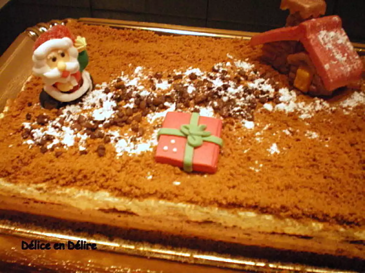 LE BAVAROIS DE NOEL AU CHOCOLAT, SPECULOOS, POMMES CARAMELISEE - photo 2