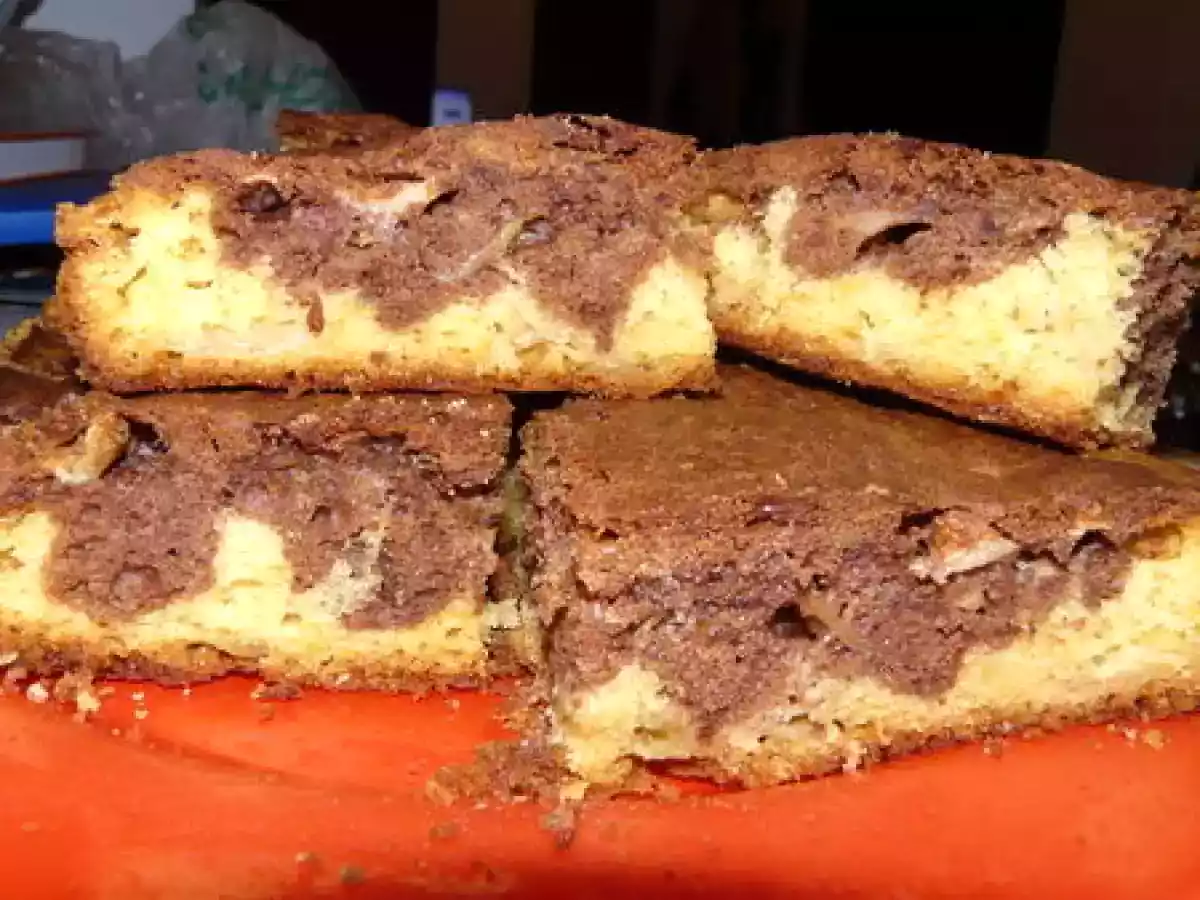 Le marbré au chocolat et pommes