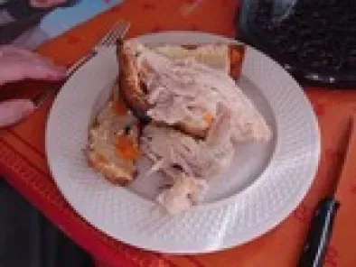 Le retour de la bourrique avec son poulet en croute de pain
