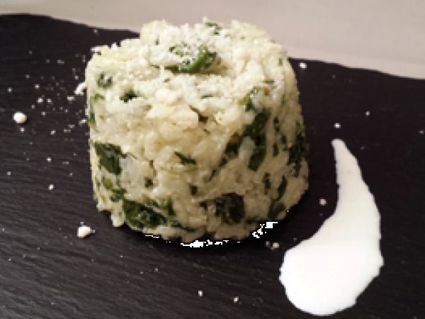 Le risotto aux épinards, sauce au Safran - Recette Thermomix