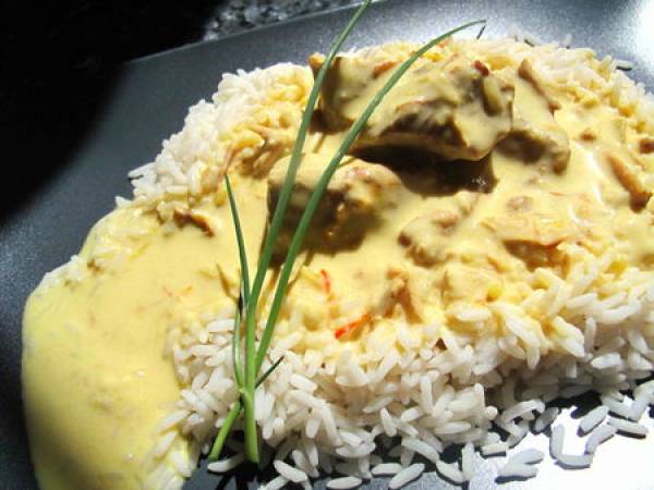 Le sauté de veau façon blanquette au safran et au citron confit d'après Carpe Diem