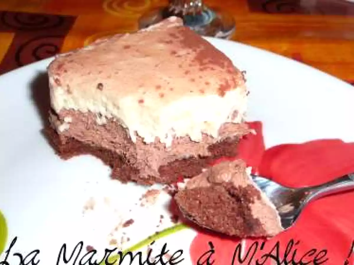 Le Scorpion (gâteau chocolat noir et chocolat blanc au tahiné) - photo 2