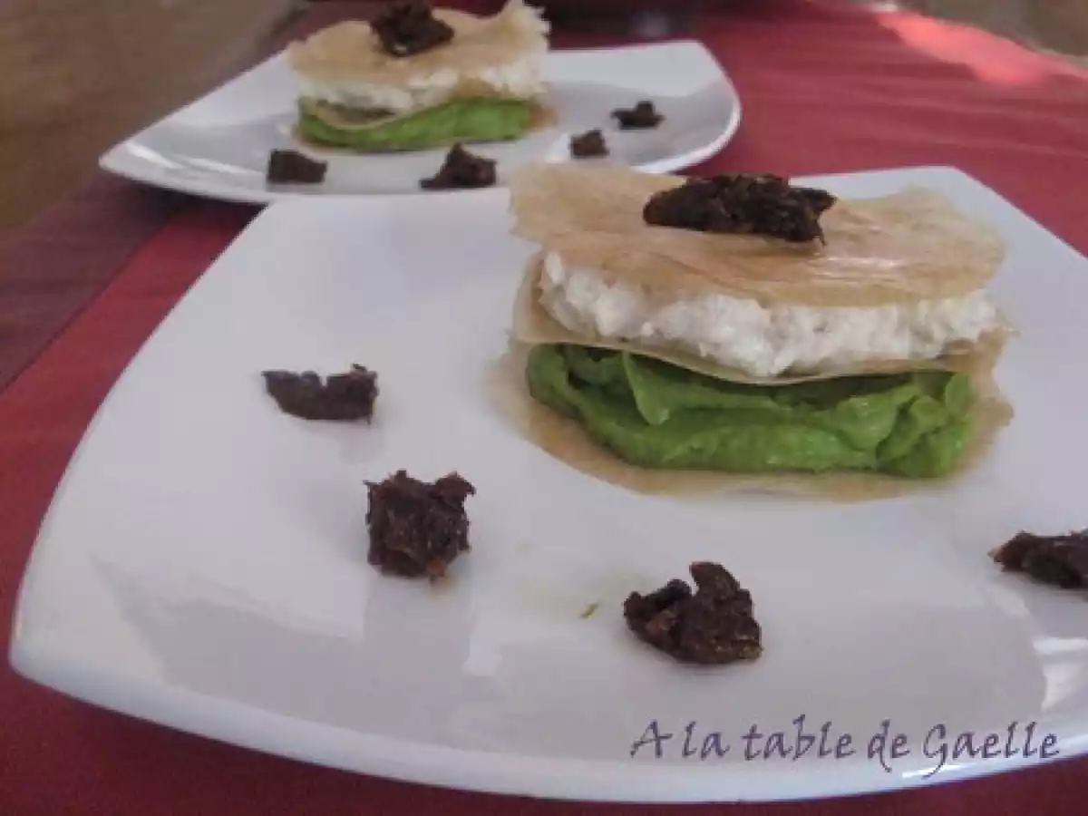Le sucré devient salé : Millefeuille croustillant à l'avocat et au crabe