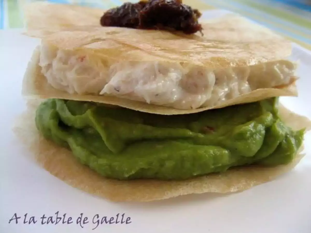 Le sucré devient salé : Millefeuille croustillant à l'avocat et au crabe - photo 2