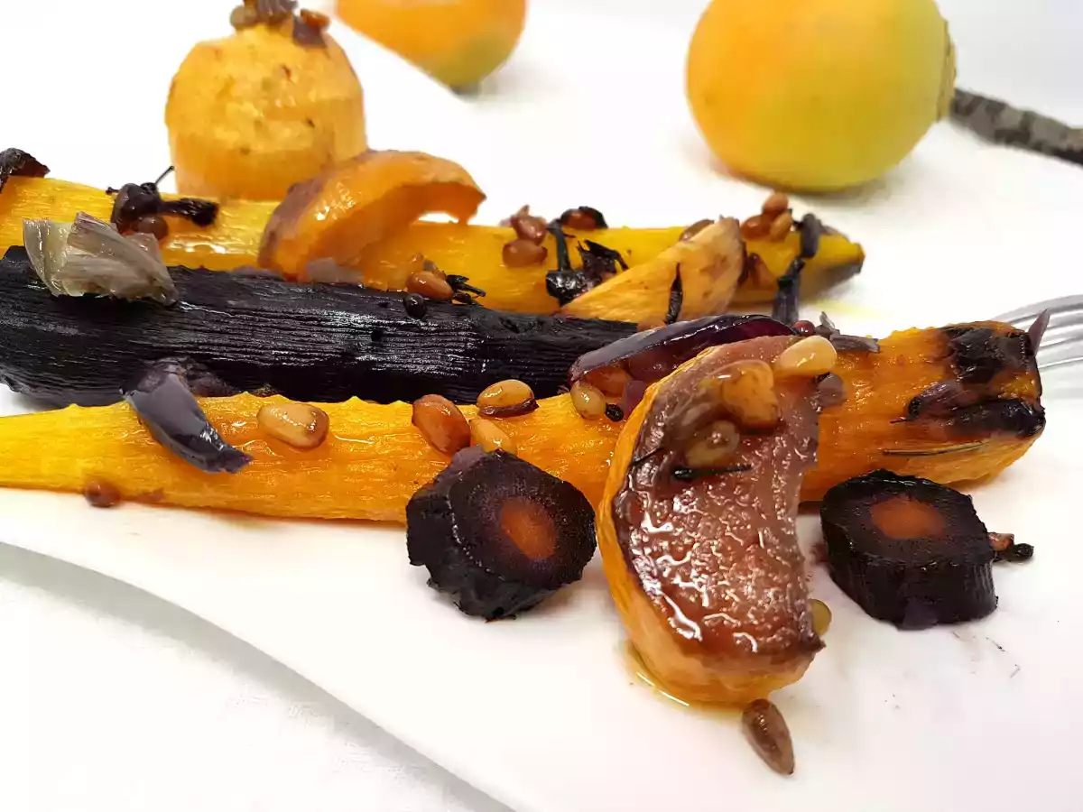 Légumes rôtis à l'huile de noisette