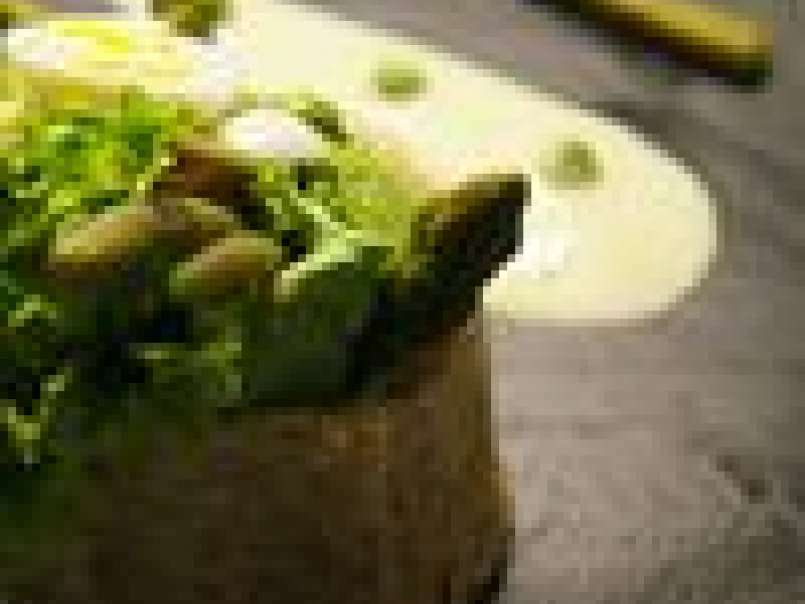 Légumes verts en coque de pain, espuma de mayonnaise légère - photo 5