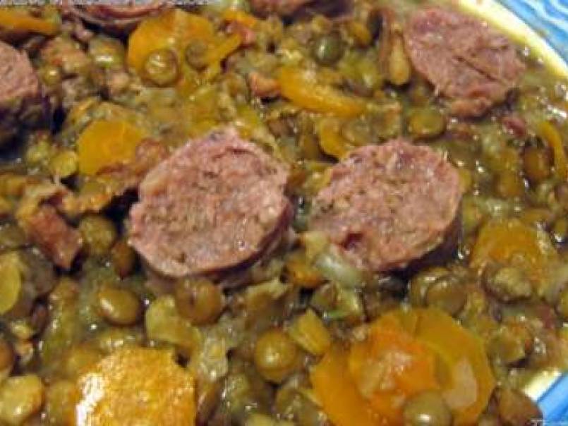 Lentilles à la saucisse de Toulouse