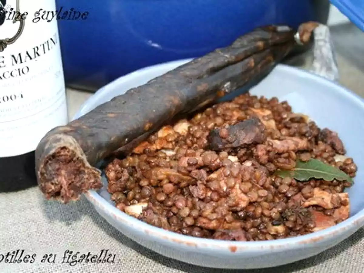 Lentilles au figatellu, recette corse