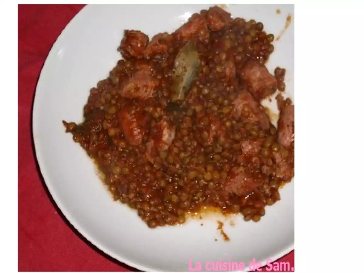 Lentilles aux merguez (recette marocaine)