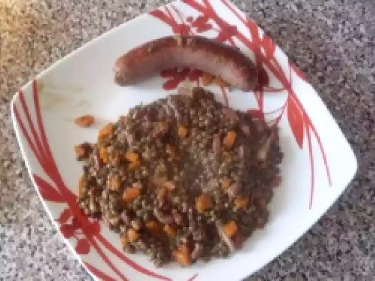 Lentilles aux saucisses de toulouse