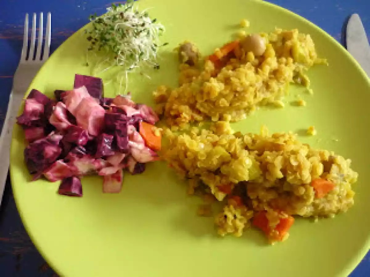 Lentilles corail au curry