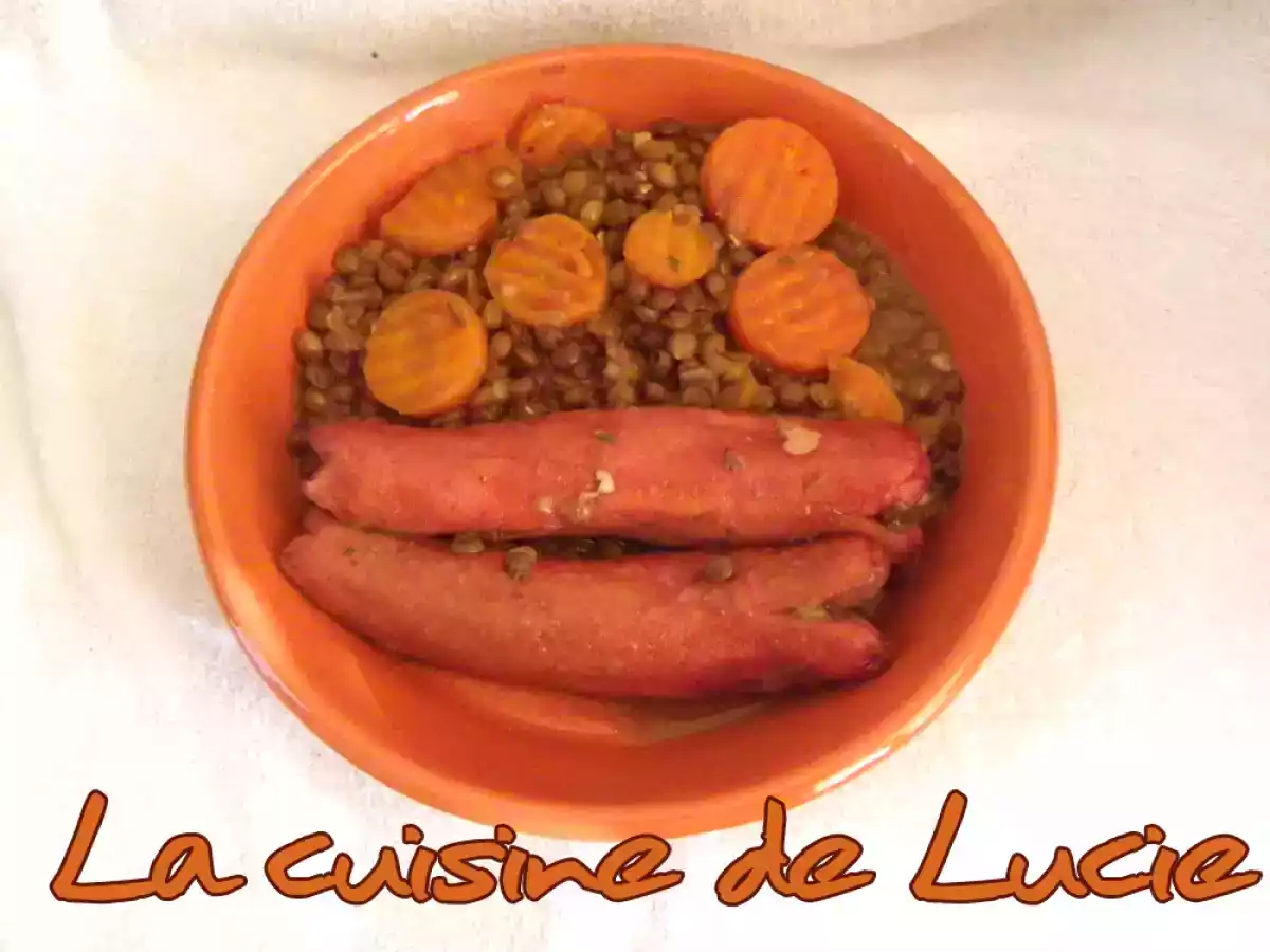 Lentilles vertes du puy aux saucisses - photo 2