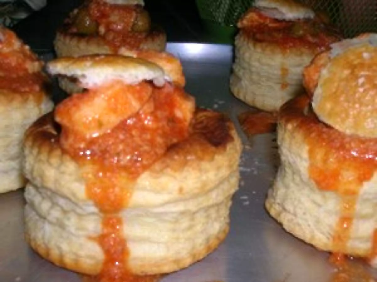 Les Bouchées à la Reine en sauce rouge...
