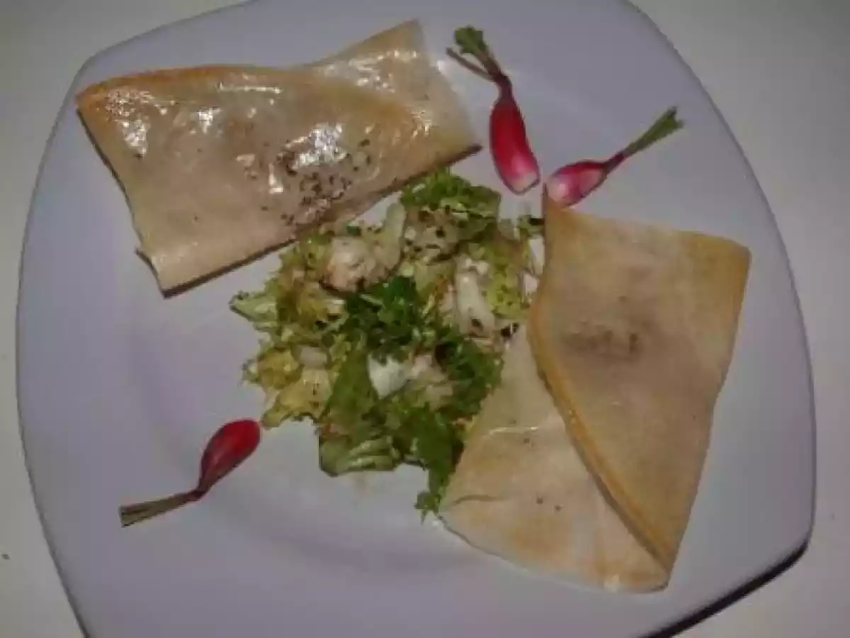 Les bricks de chèvre chaud sur lit de salade
