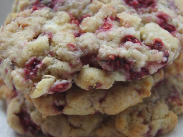 Les meilleurs cookies chocolat blanc et framboises