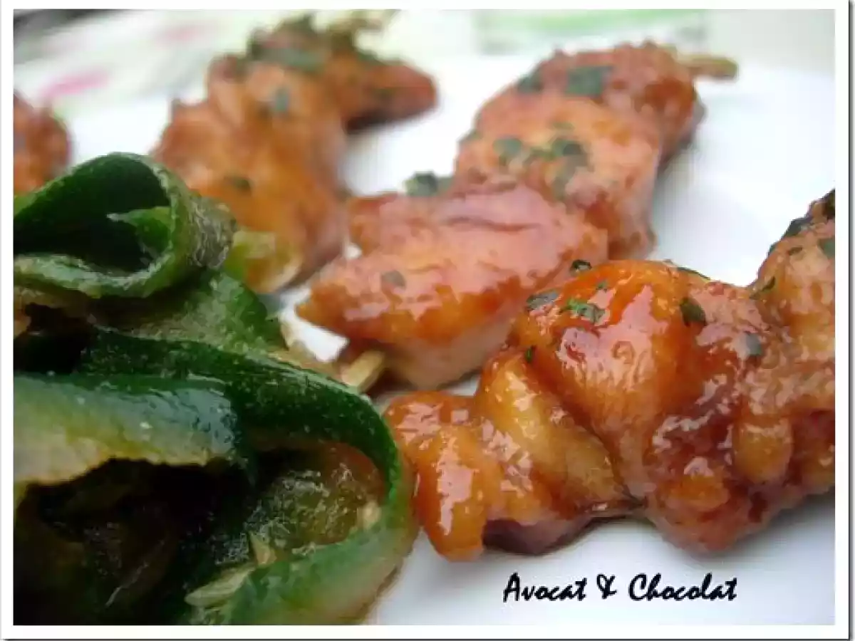 Les minis brochettes YAKITORI accompagnées de courgette Yakitori Aussi - photo 3