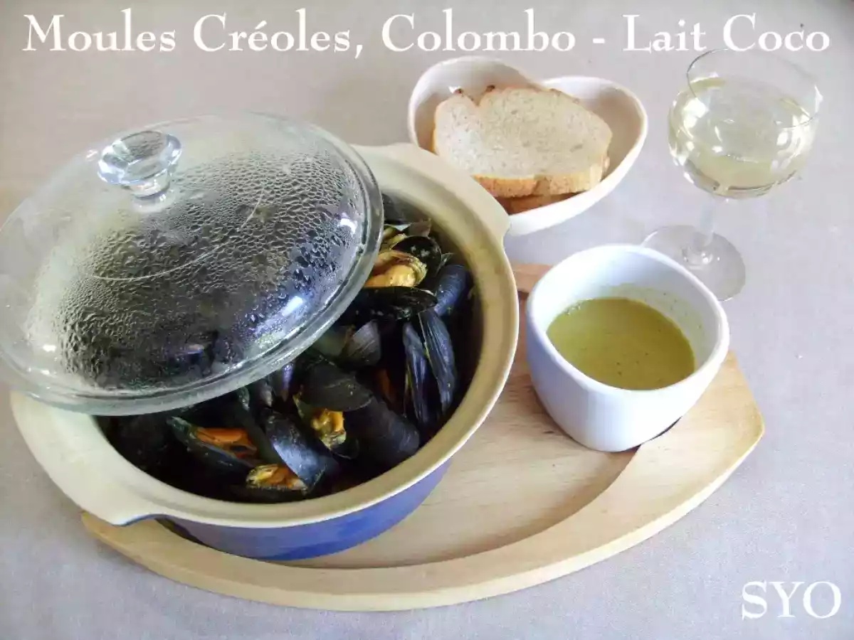 Les Moules Créoles de Mamigoz : Colombo, lait de coco.