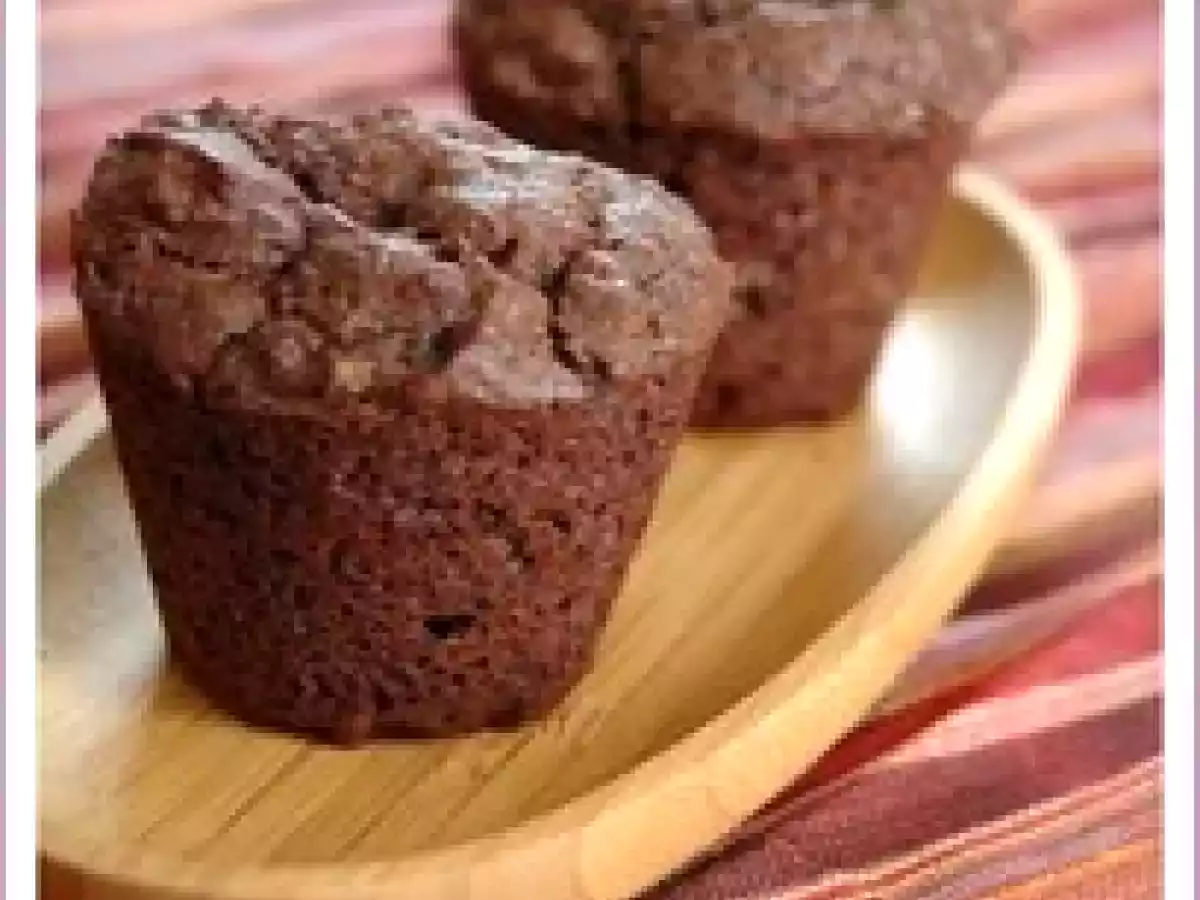 Les muffins au chocolat sans blé, sans lait de Mussy