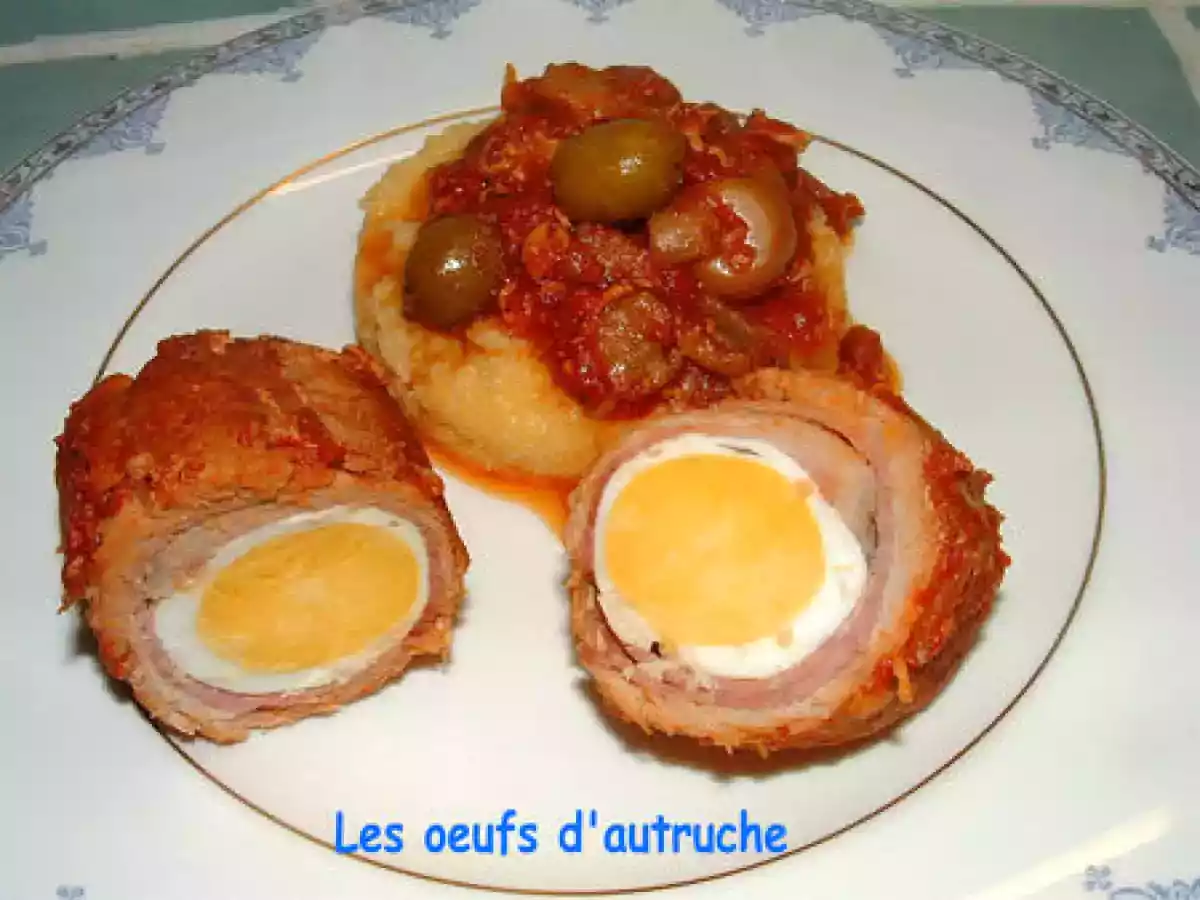 Les oeufs d'autruche
