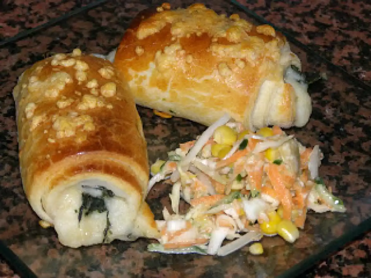 Les Pains aux épinards et fromage