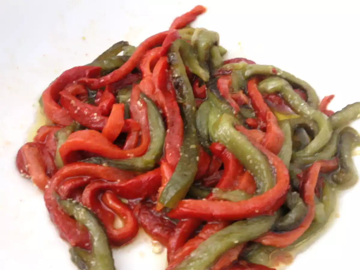 Les poivrons de mon Grand-père : poivron grillés à l'huile d'oli