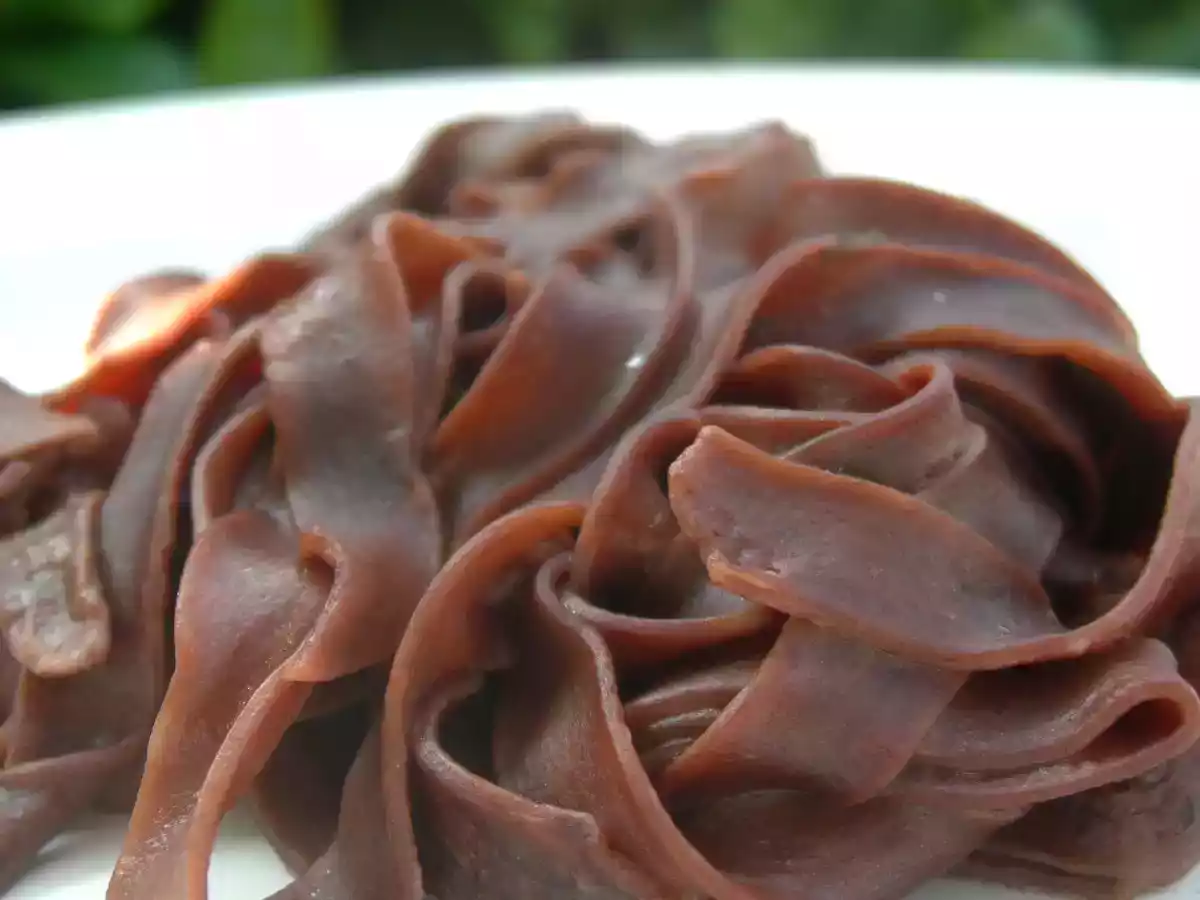 Les tagliatelles au chocolat faites maison, ...