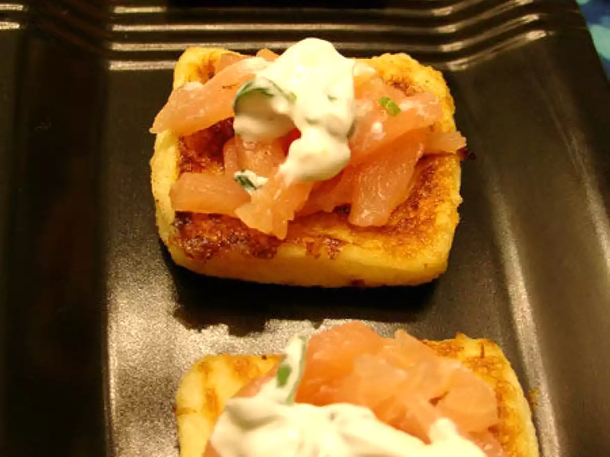 Les triplettes du réveillon. Pain perdu au saumon, Roulés de chèvre ciboulette - photo 3