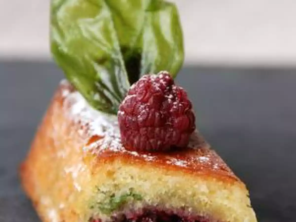 Lingot citron, basilic à la compotée de framboise - photo 2