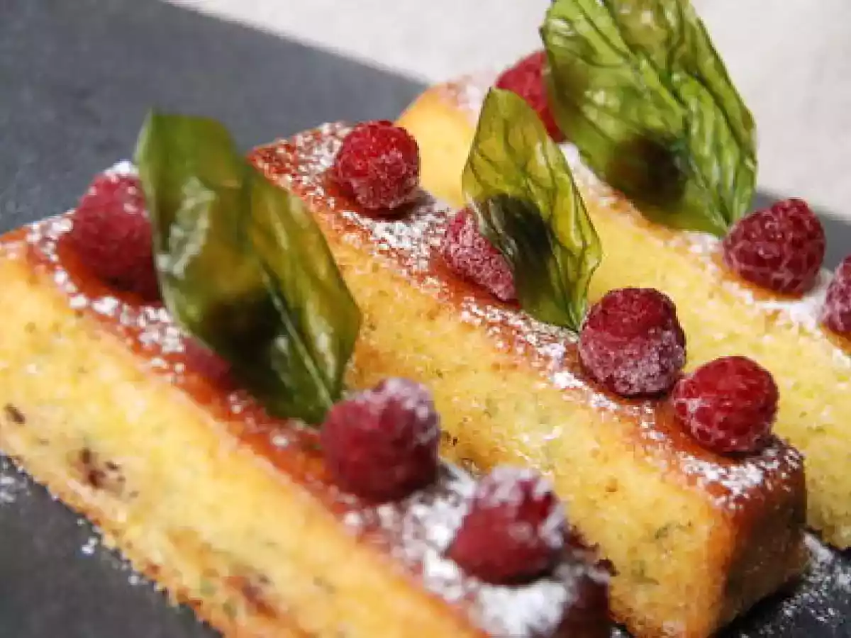 Lingot citron, basilic à la compotée de framboise - photo 3