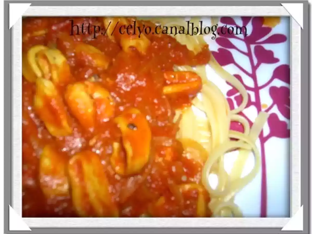 Linguine aux anneaux d'encornets en sauce tout simplement ! - photo 2