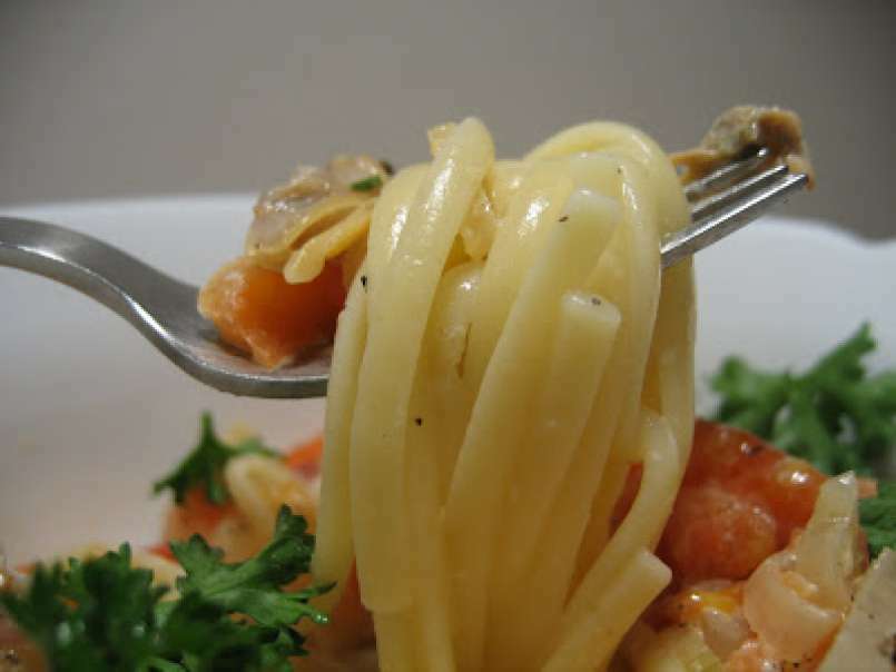 Linguini alle Vongole : des pâtes, des coquillages & une sauce crémeuse - photo 2