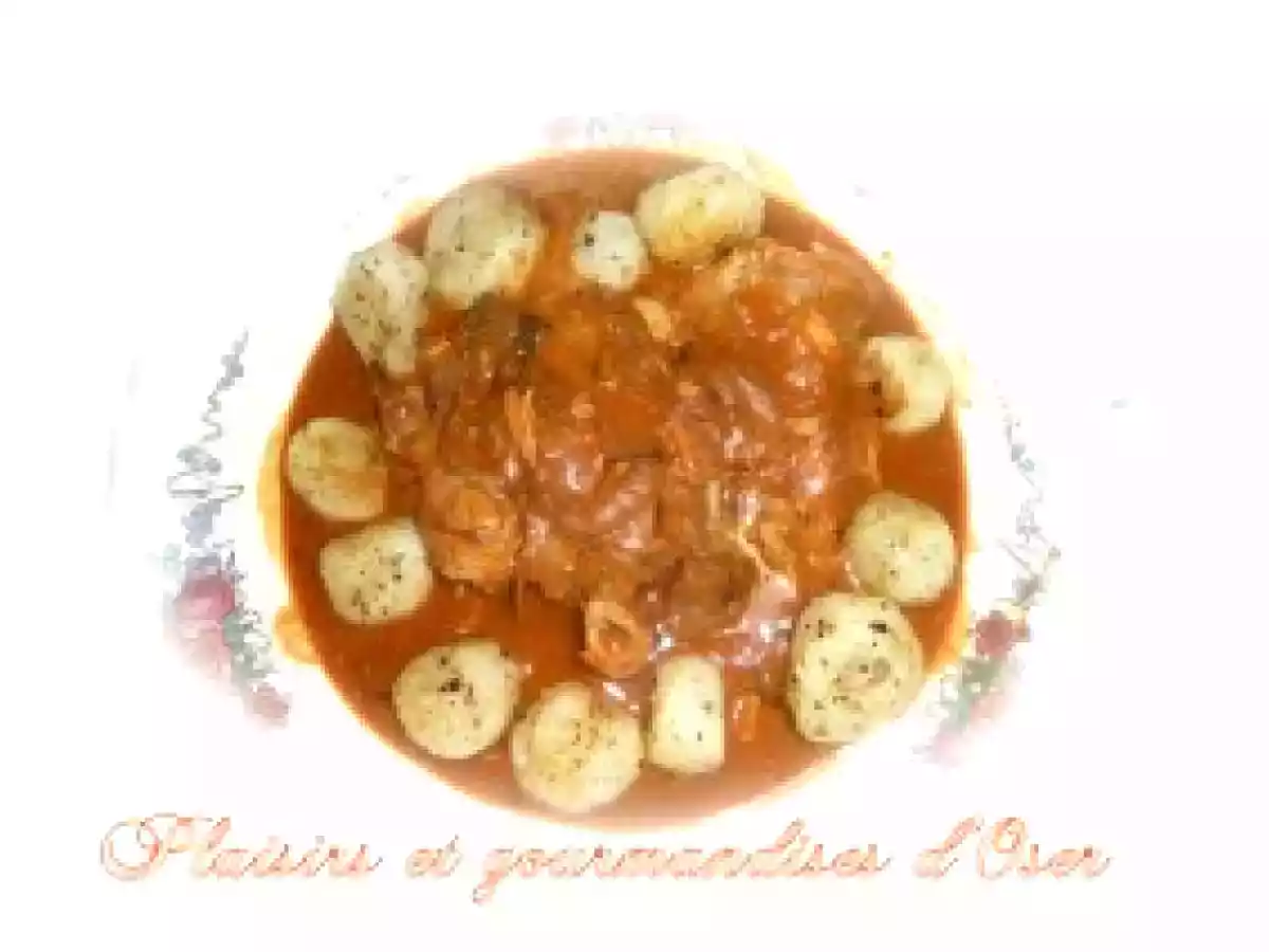 Lotte à la Marseilleise, petits navets et sa rouille