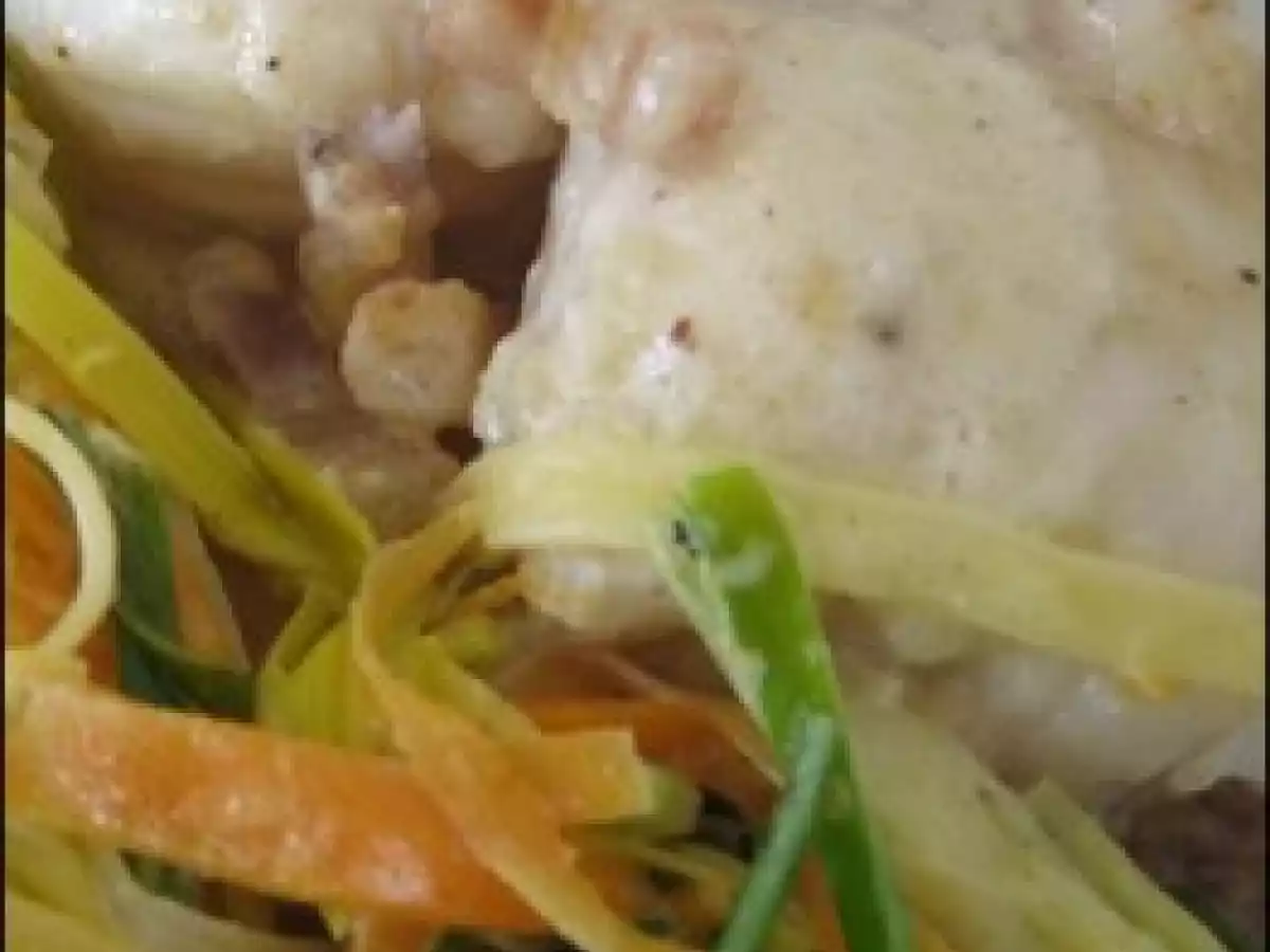 LOTTE AUX LEGUMES ET TAGLIATELLES