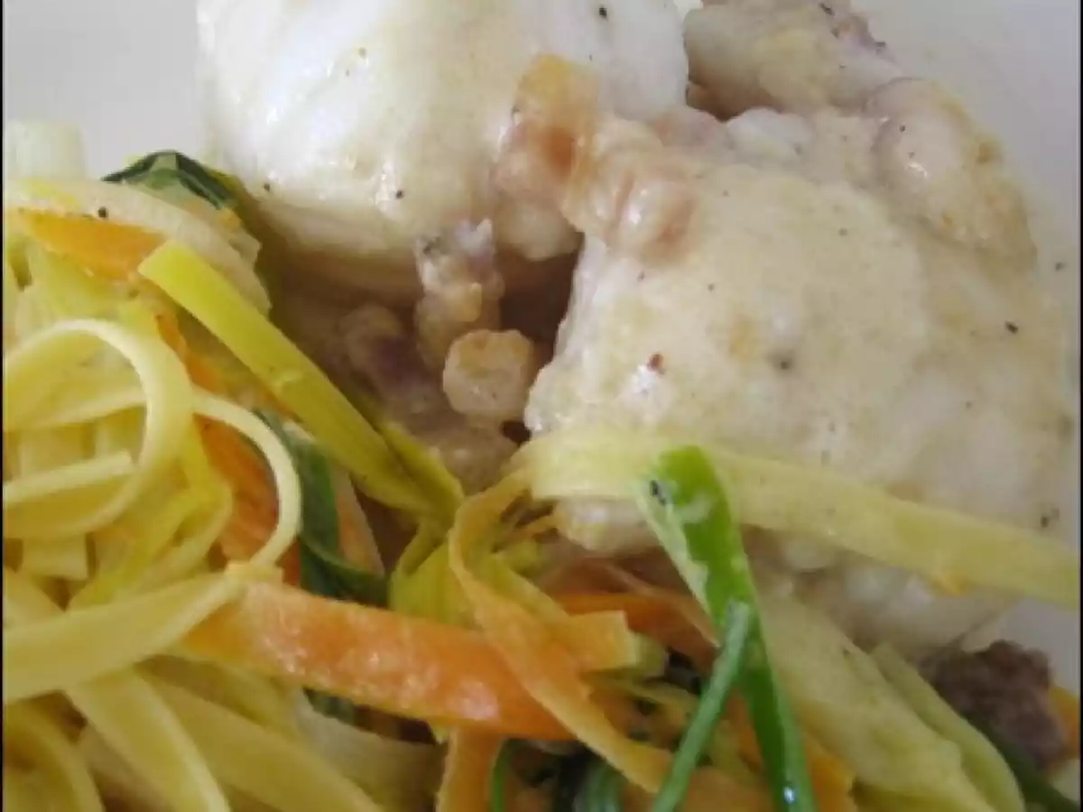 LOTTE AUX LEGUMES ET TAGLIATELLES - photo 2