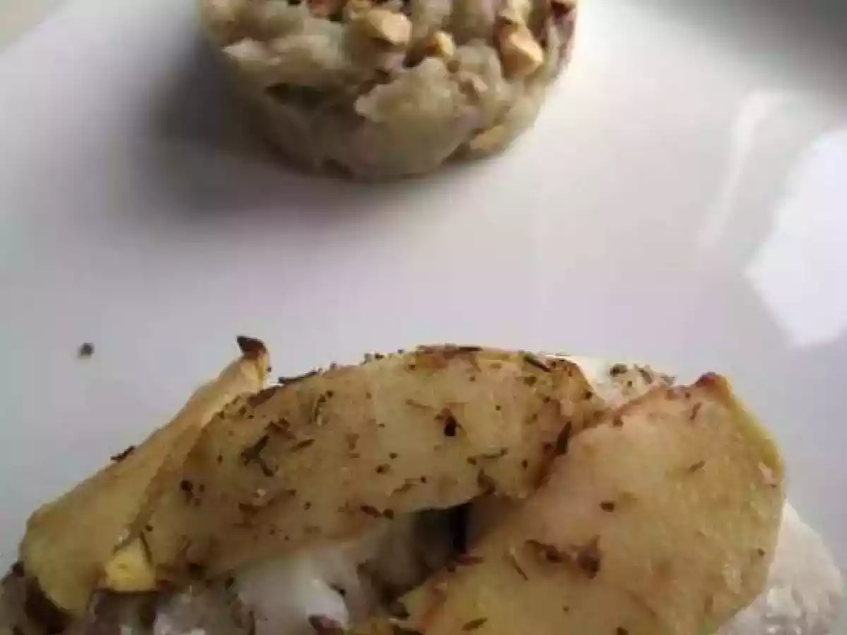 Lotte aux pommes en papillote et purée de topinambours aux noisettes. - photo 3