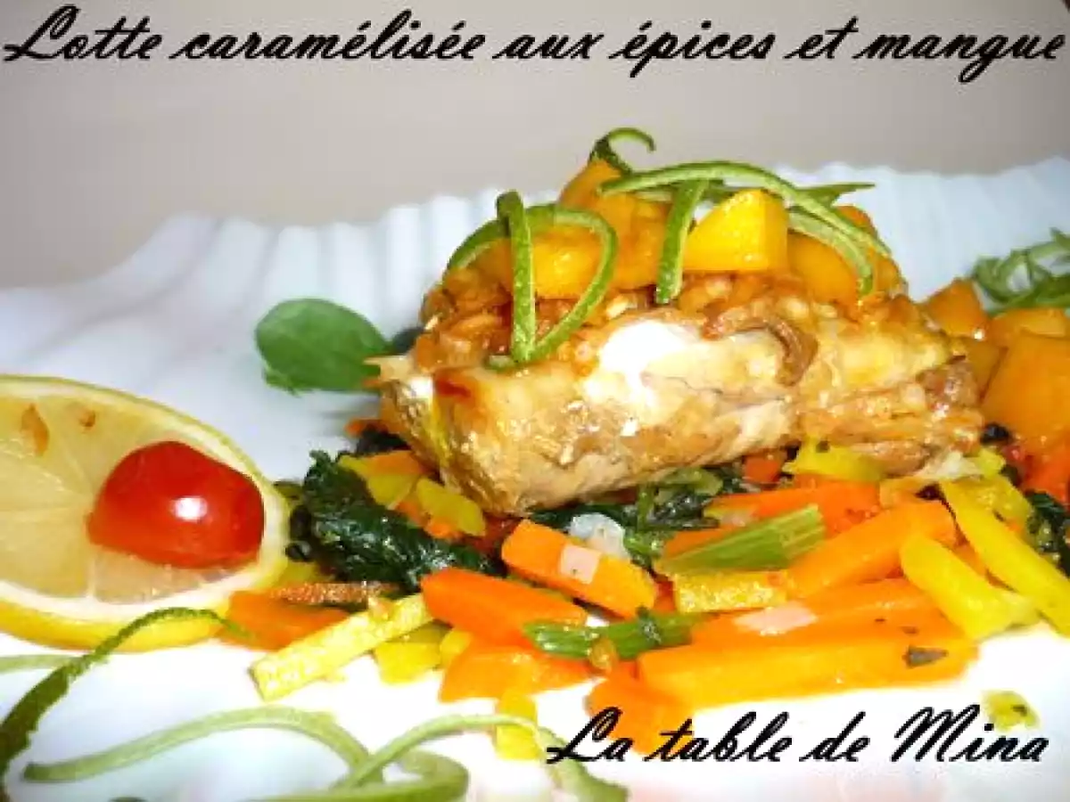 Lotte caramélisée aux épices et mangue - photo 2