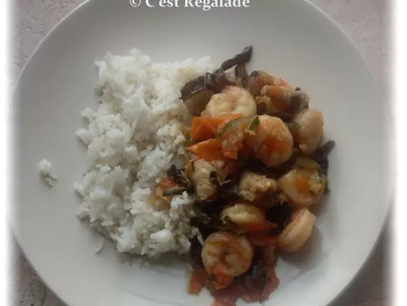 Lotte et crevettes, sauce chinoise sucrée salée - photo 2