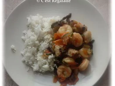 Lotte et crevettes, sauce chinoise sucrée salée - photo 2