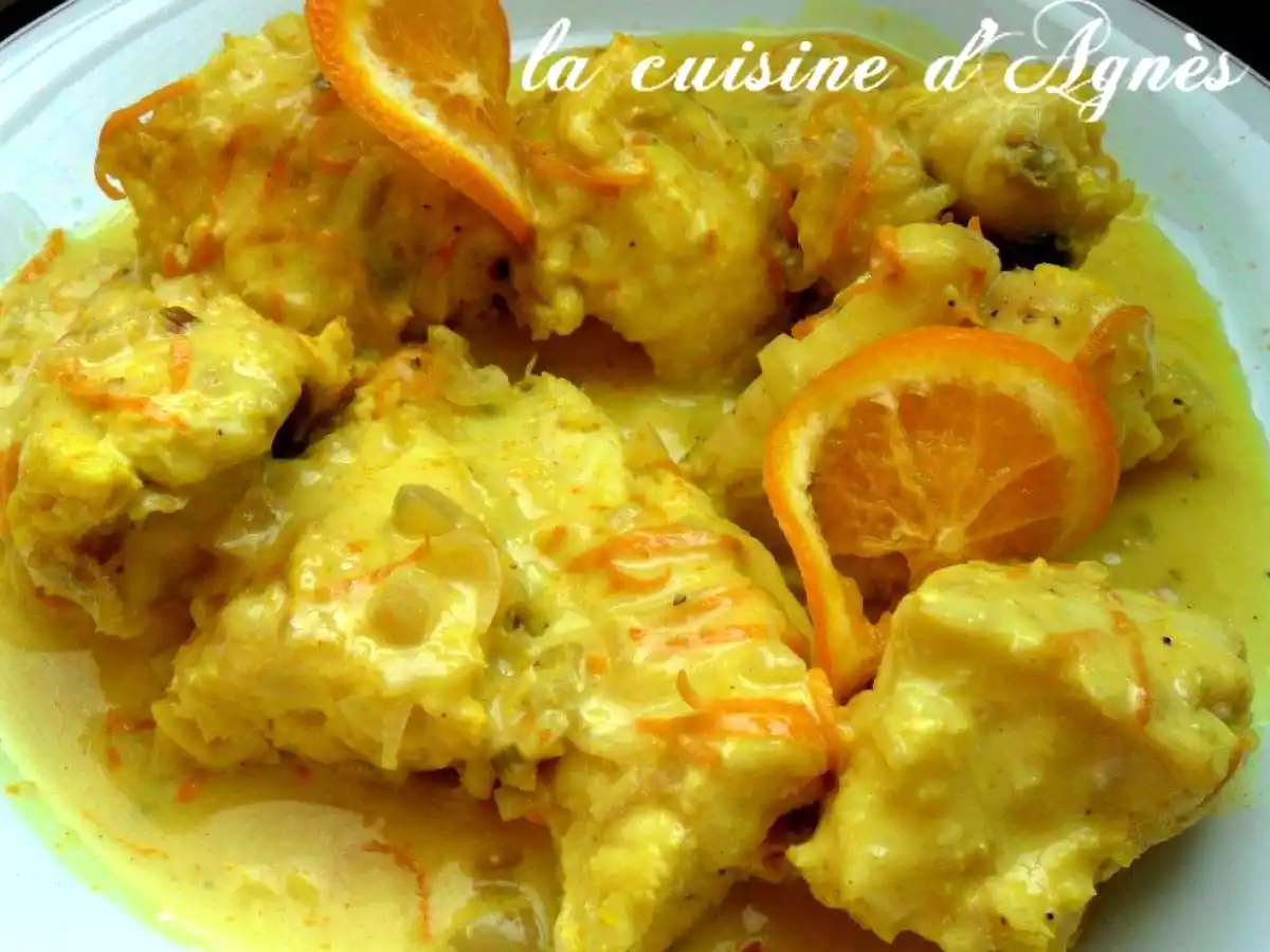 Lotte safranée à l'orange