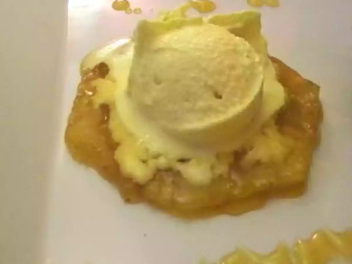 Ma glace curry coco et son ananas poélé au caramel de rhum