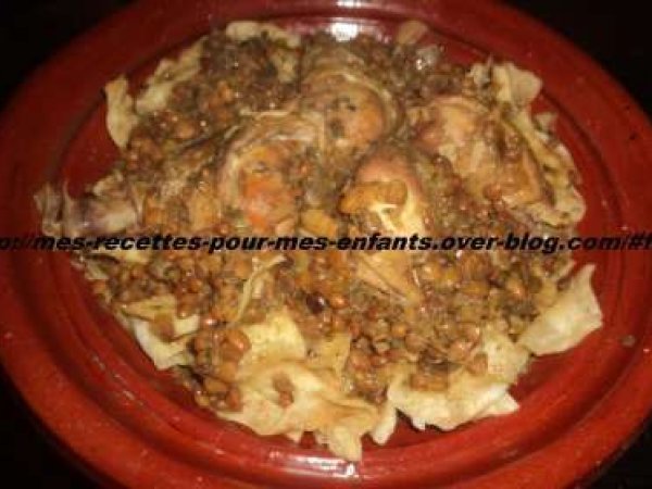 Ma recette de tharid, tride ou rfissa au poulet