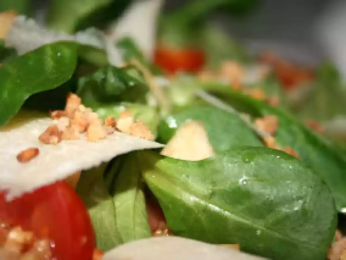 Ma salade craquante au miel et au parmesan...