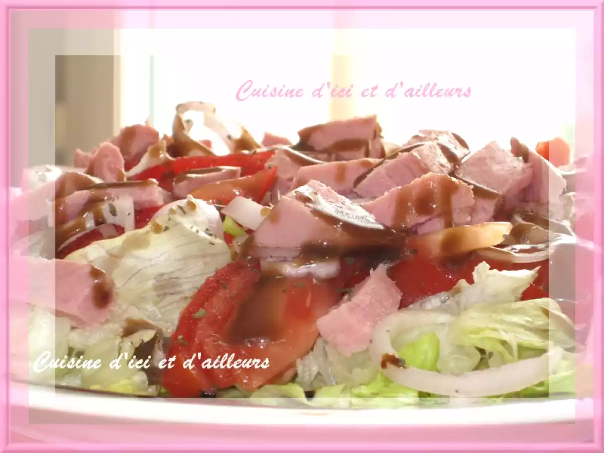 Ma salade toute simple cervelas/tomates
