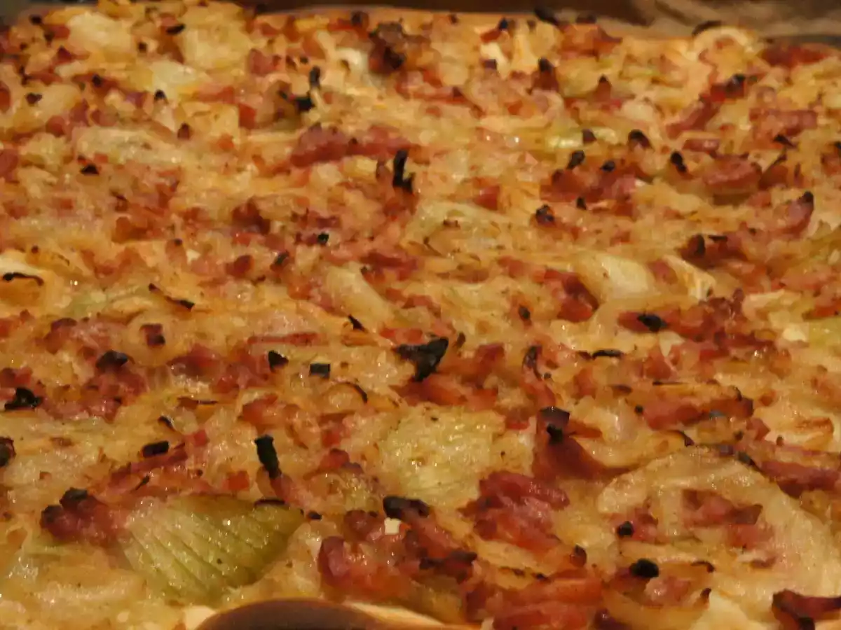 Ma tarte à l'oignon avec la pâte Flammekueche