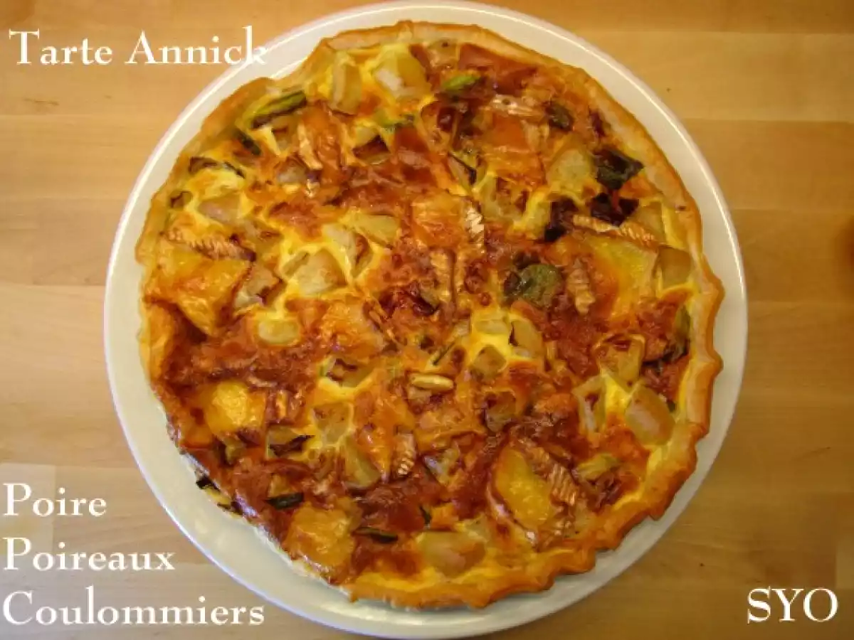 Ma Tarte Annick, poire, poireaux et coulommiers